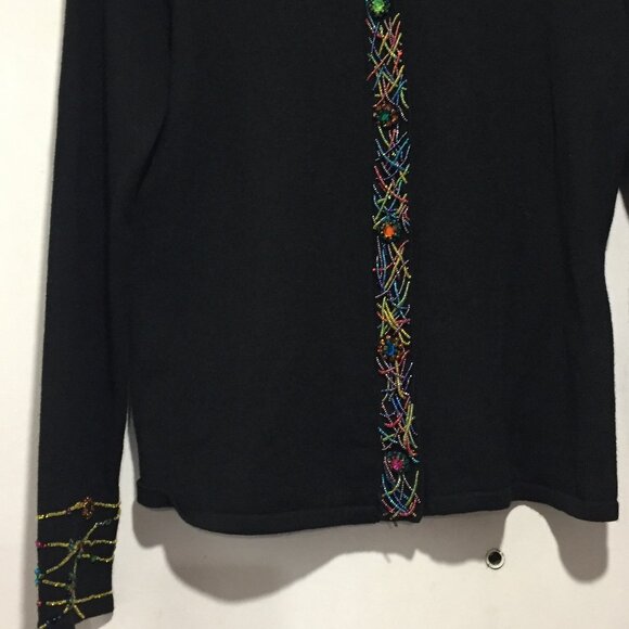 VINTAGE SUSAN BRISTOL EMBELLISHED SWEATER CARDIGANS SIZE M - Picture 6 of 7